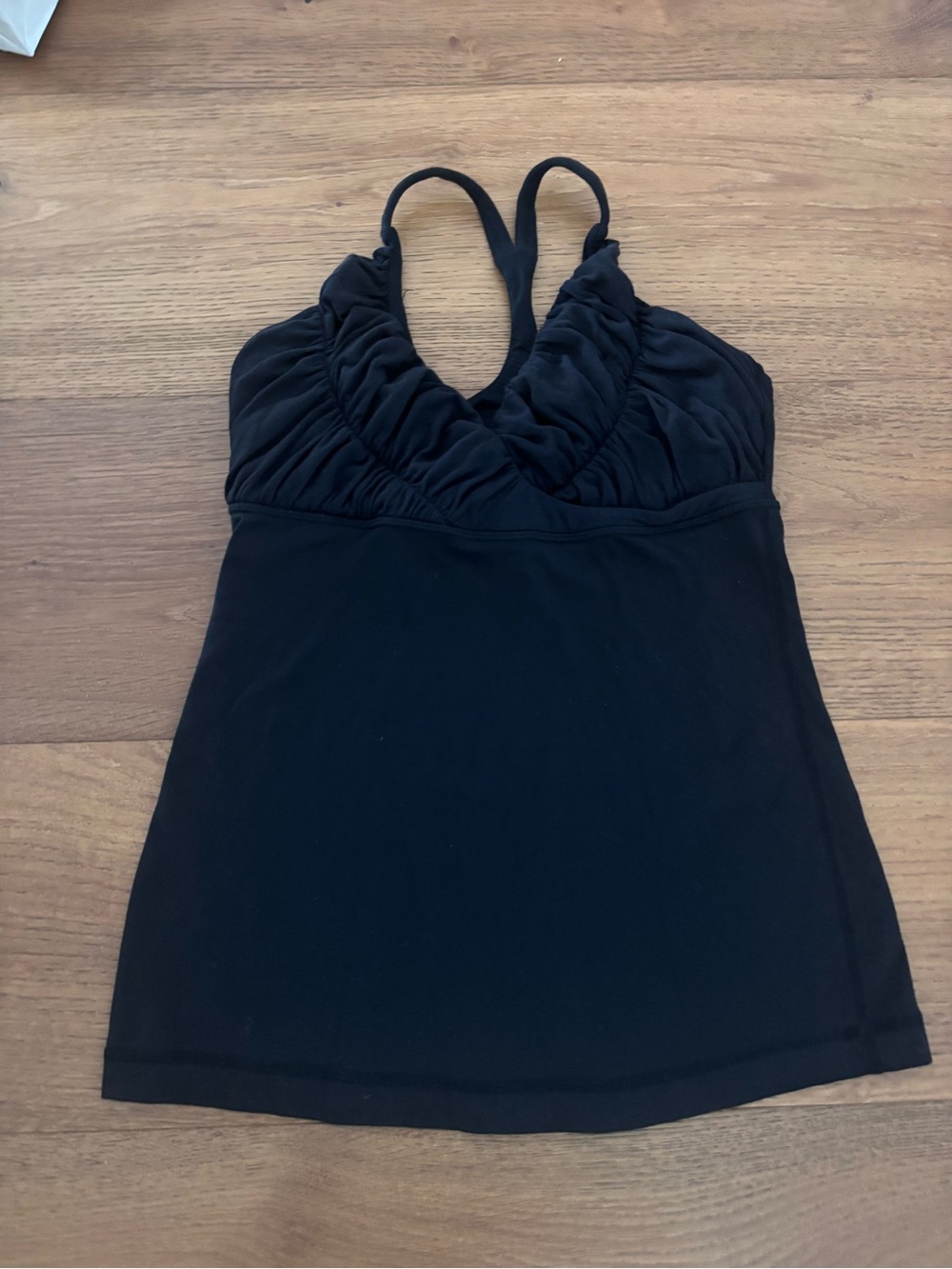 lululemon athletica Black Ruched V-Neck Camisole